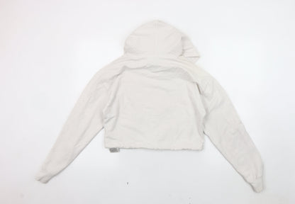 Guess Women's Ivory Logo Hoodie S