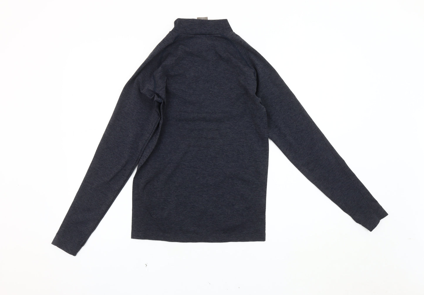 Women's Grey High Neck Zip Sweatshirt M