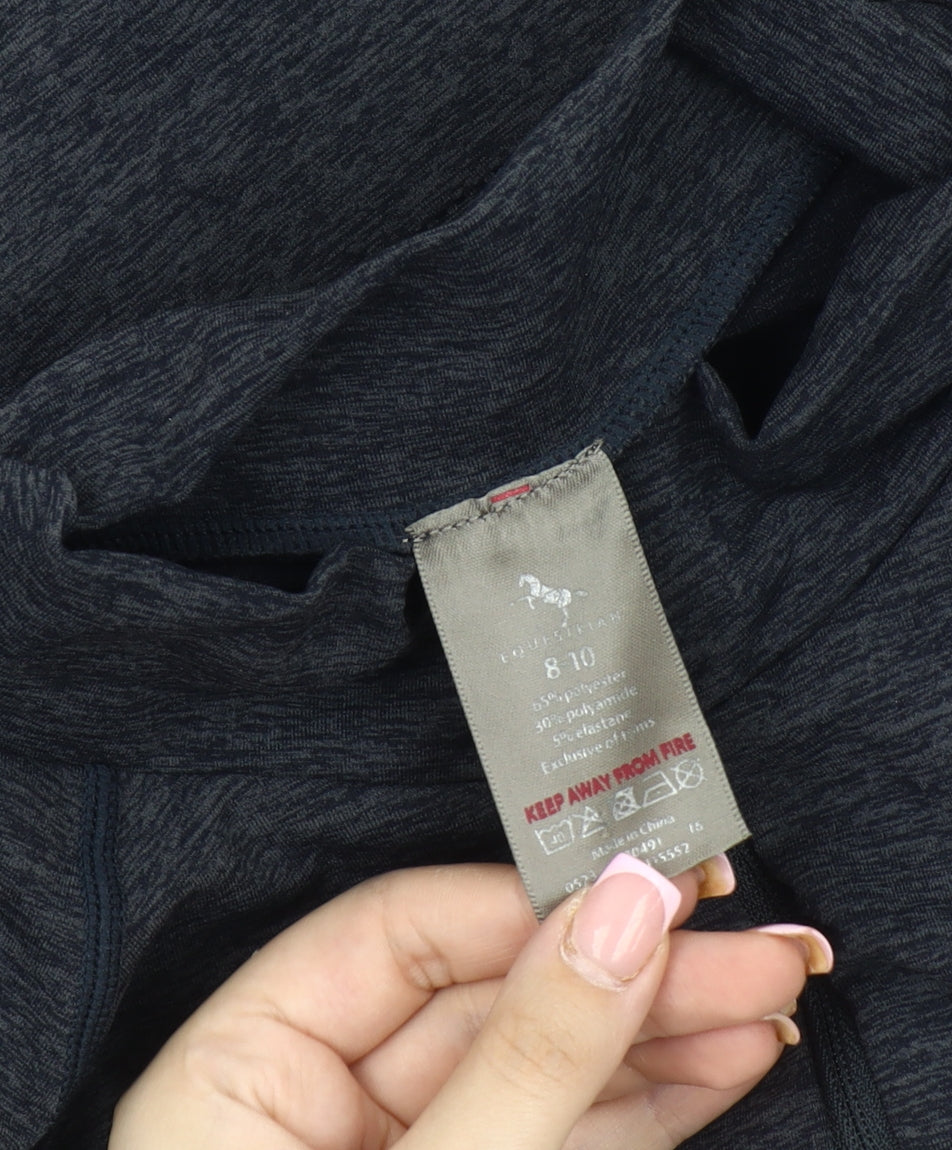 Women's Grey High Neck Zip Sweatshirt M
