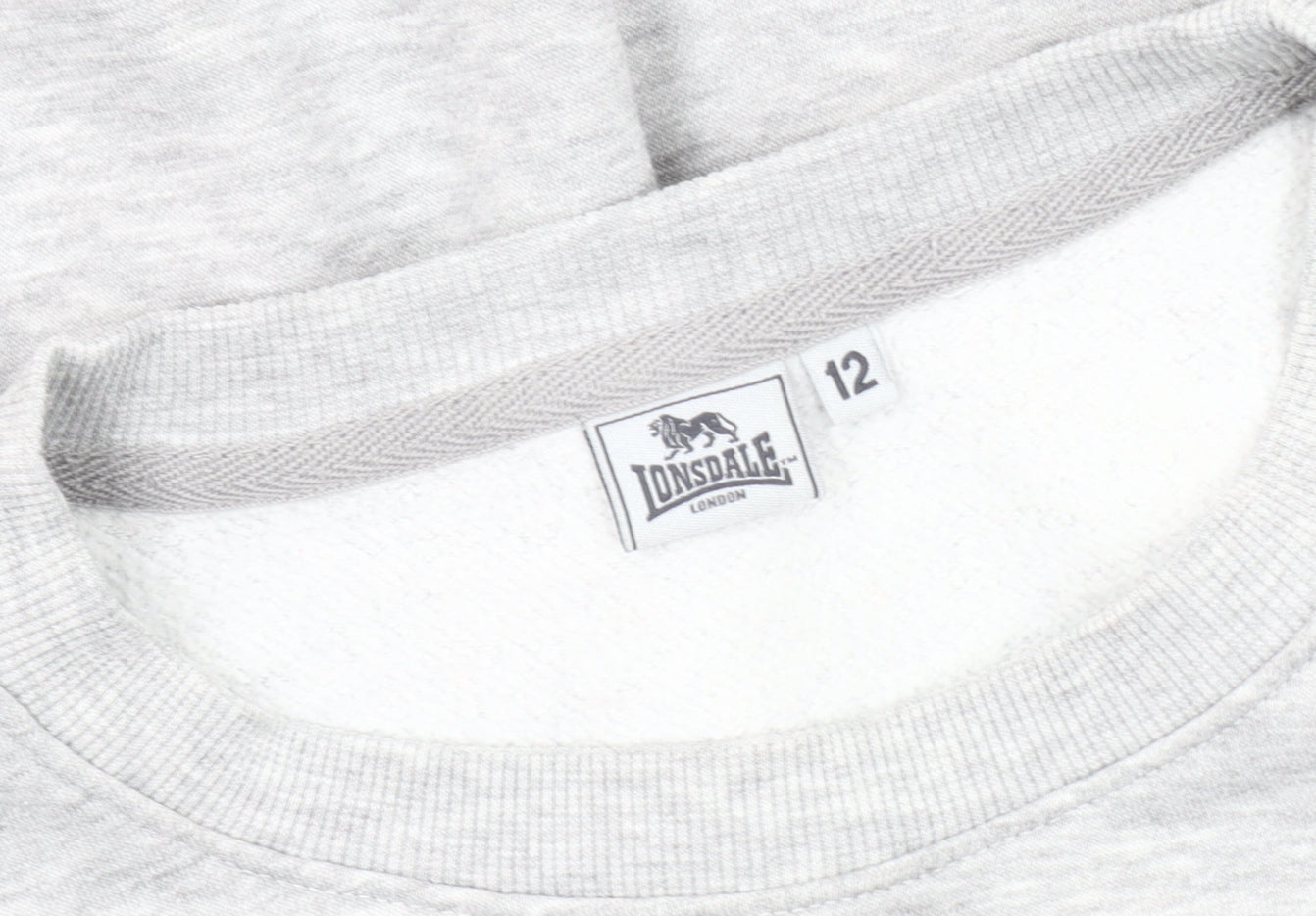 Lonsdale Women's Grey Pullover Sweatshirt Size 12