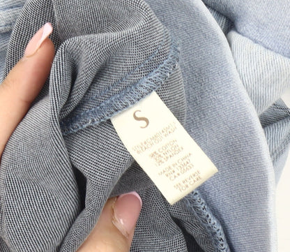 Chambray Los Angeles Women's Blue Bomber Jacket, Size S