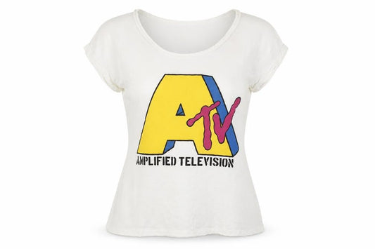 Amplified Women's White Graphic T-Shirt Size S