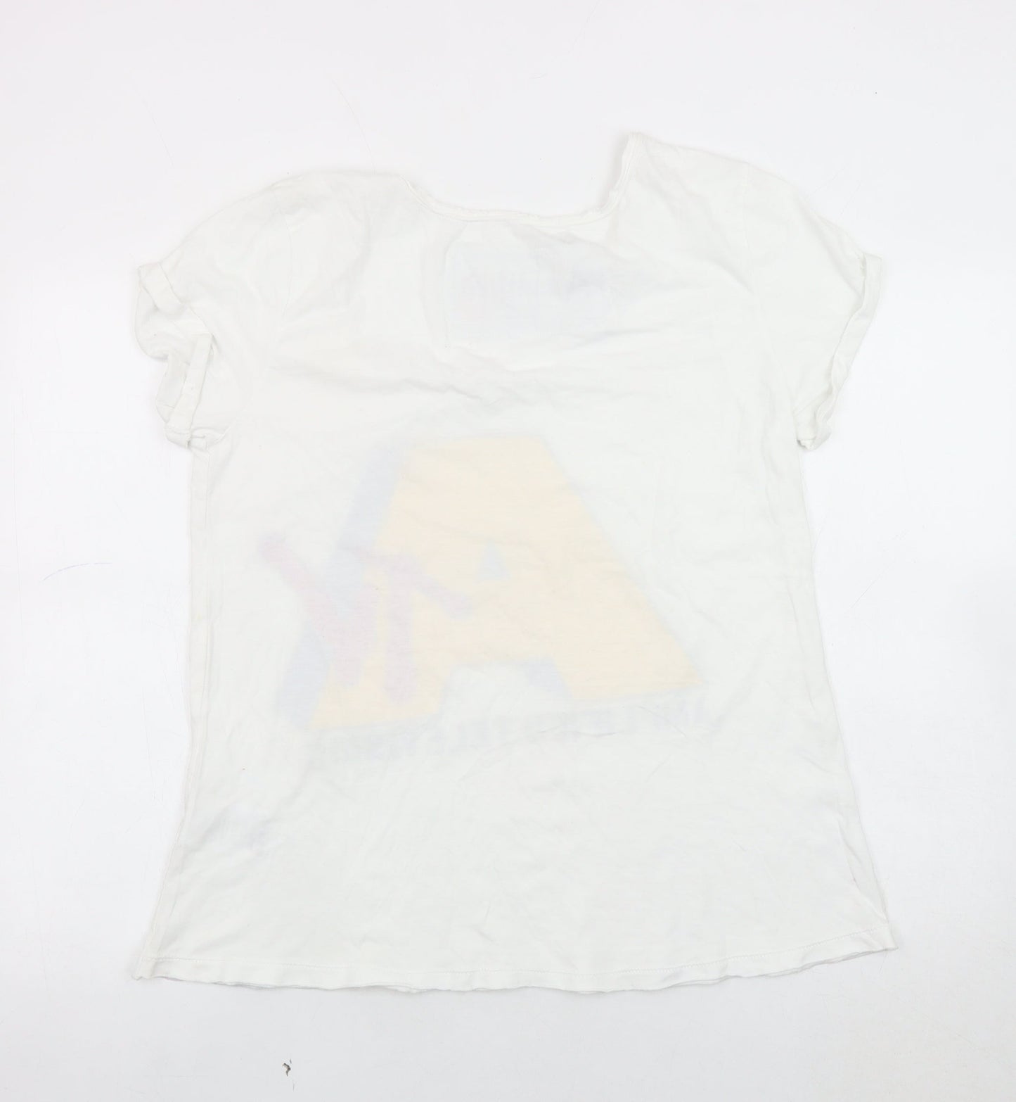 Amplified Women's White Graphic T-Shirt Size S
