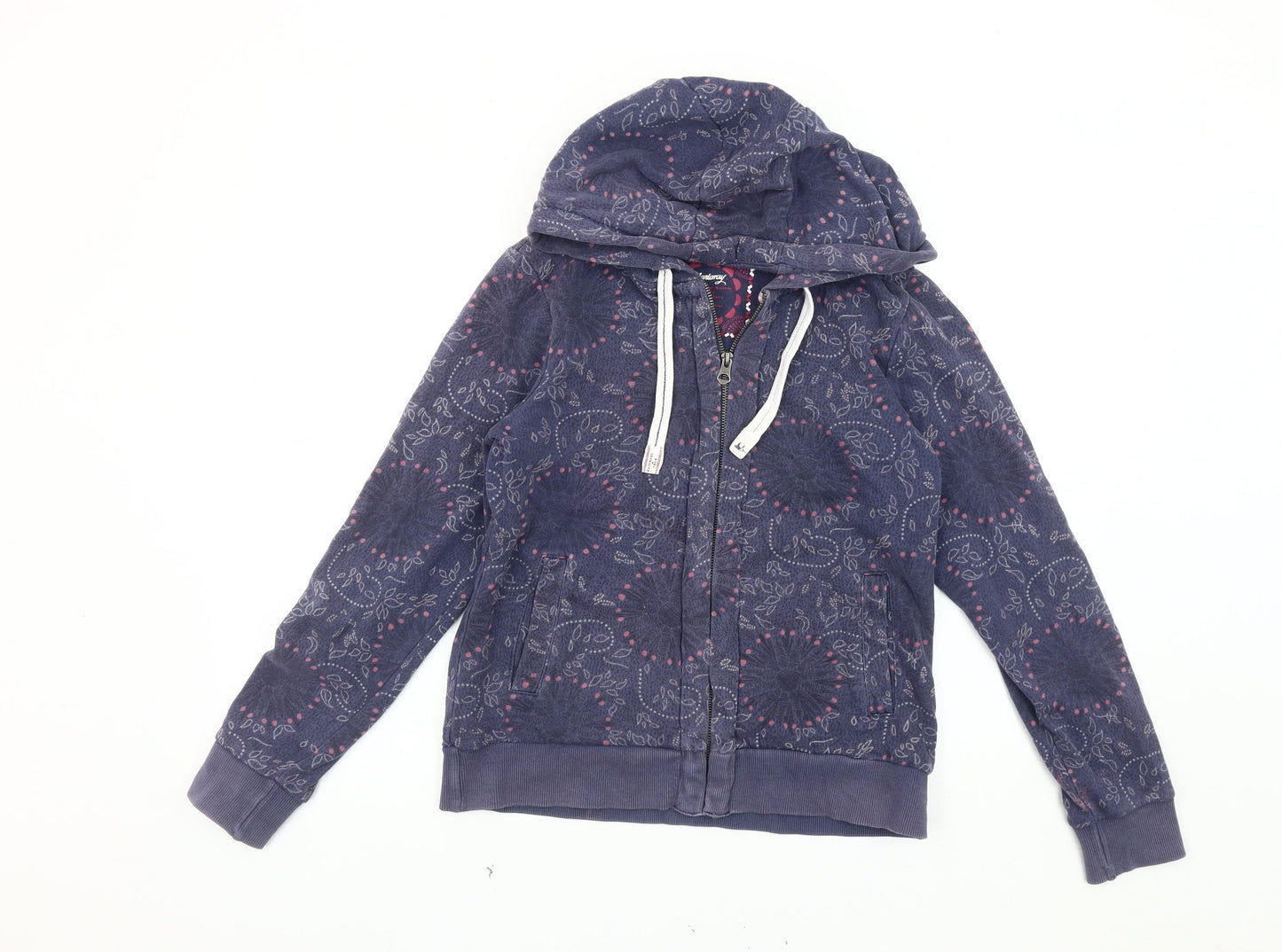 Mantaray Women's Blue Cotton Hooded Jacket Size 10