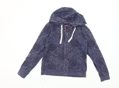 Mantaray Women's Blue Cotton Hooded Jacket Size 10