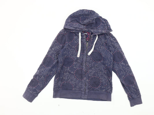 Mantaray Women's Blue Cotton Hooded Jacket Size 10