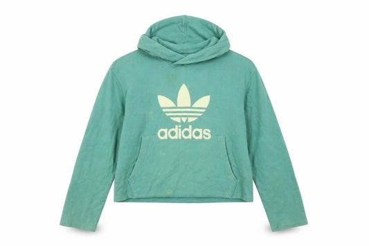 Front view of Adidas Women's Green Hoodie, size 14