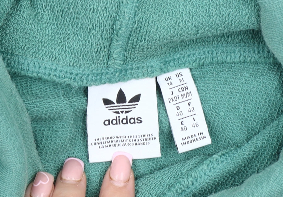 Adidas Women's Green Hoodie Size 14
