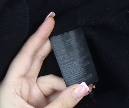 H&M Unisex Black Graphic Pullover Hoodie Medium