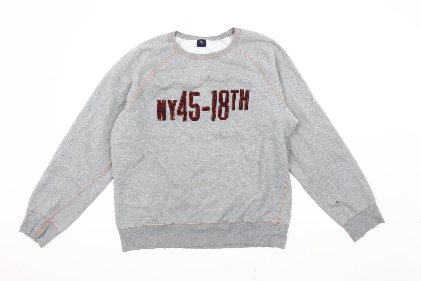Mens UK Size L Gap Grey Pullover Sweatshirt