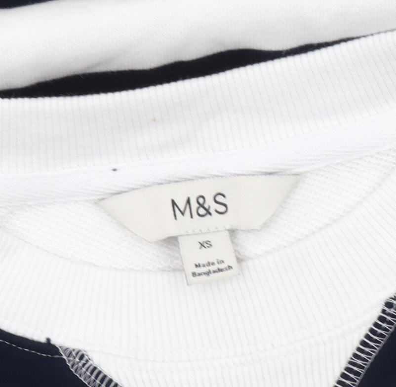 Mens UK Size XS Marks and Spencer Black Pullover Sweatshirt