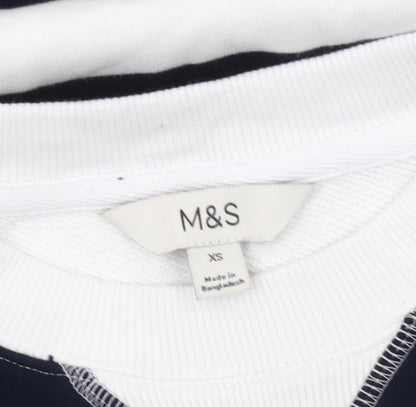 Mens UK Size XS Marks and Spencer Black Pullover Sweatshirt