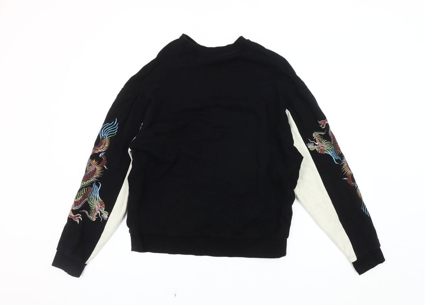 Mens UK Size M ASOS DESIGN Black Pullover Sweatshirt