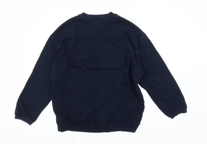 Unisex Adults UK Size M Pull&Bear Blue Pullover Sweatshirt