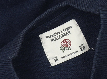 Unisex Adults UK Size M Pull&Bear Blue Pullover Sweatshirt