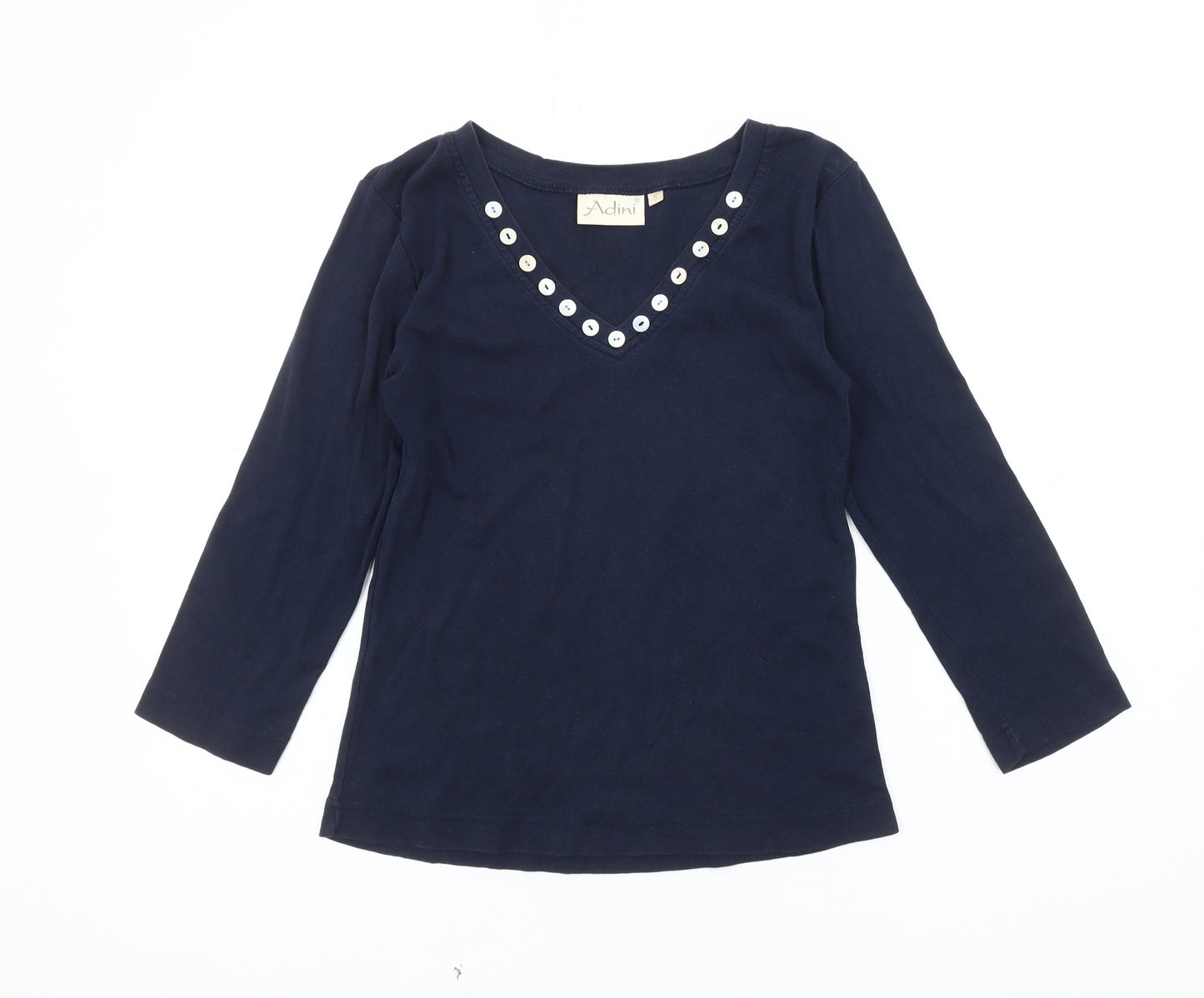 Womens UK Size S Adini Blue Basic Blouse