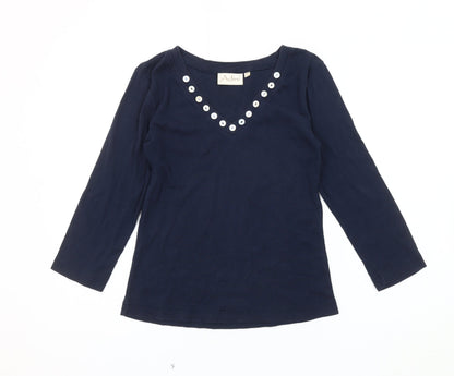 Womens UK Size S Adini Blue Basic Blouse