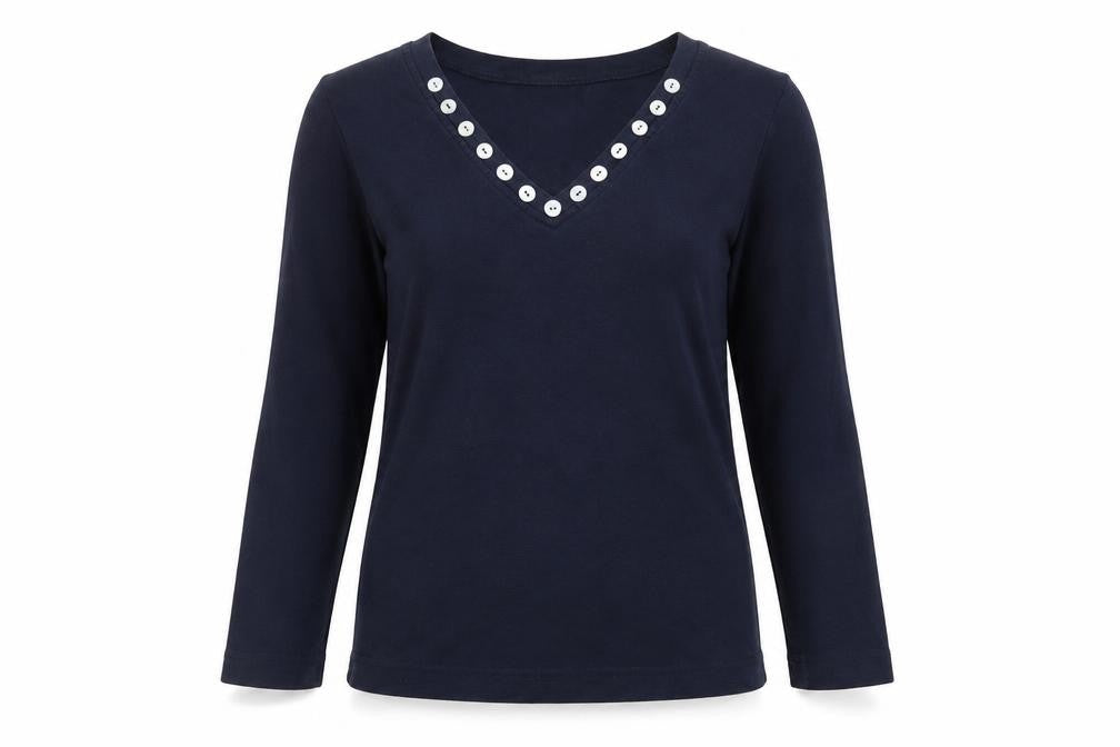 Womens UK Size S Adini Blue Basic Blouse
