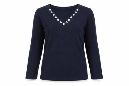 Womens UK Size S Adini Blue Basic Blouse