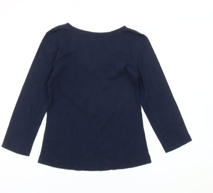 Womens UK Size S Adini Blue Basic Blouse
