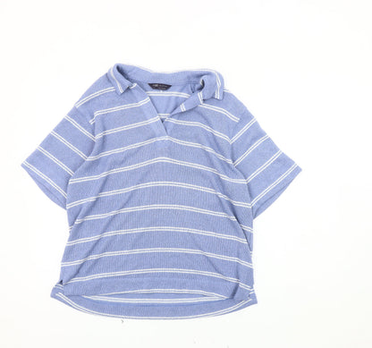 Womens UK Size 14 Marks and Spencer Blue  Polo