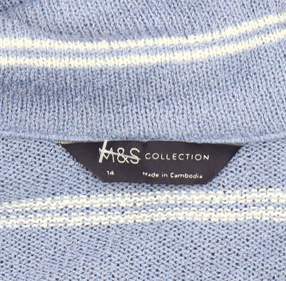 Womens UK Size 14 Marks and Spencer Blue  Polo