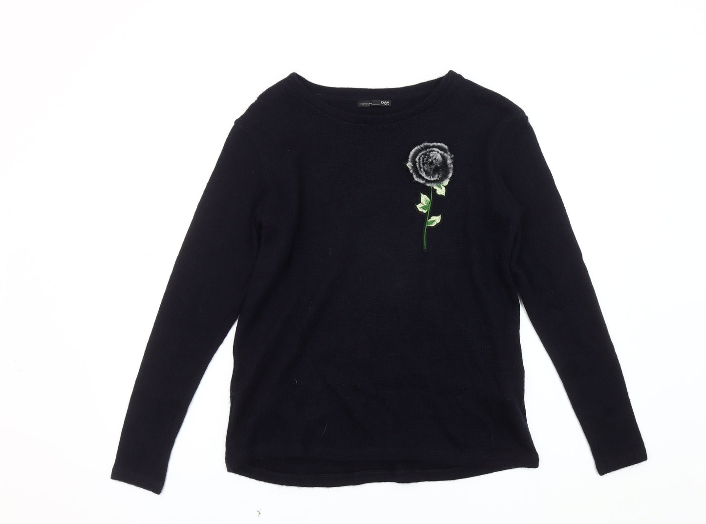 Womens UK Size UK 10 Zara Black Pullover Jumper