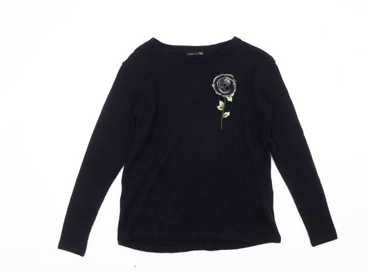 Womens UK Size UK 10 Zara Black Pullover Jumper