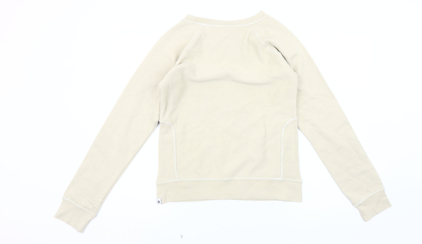 Beige Women's Pullover Sweatshirt, Size 12, Casual Comfort