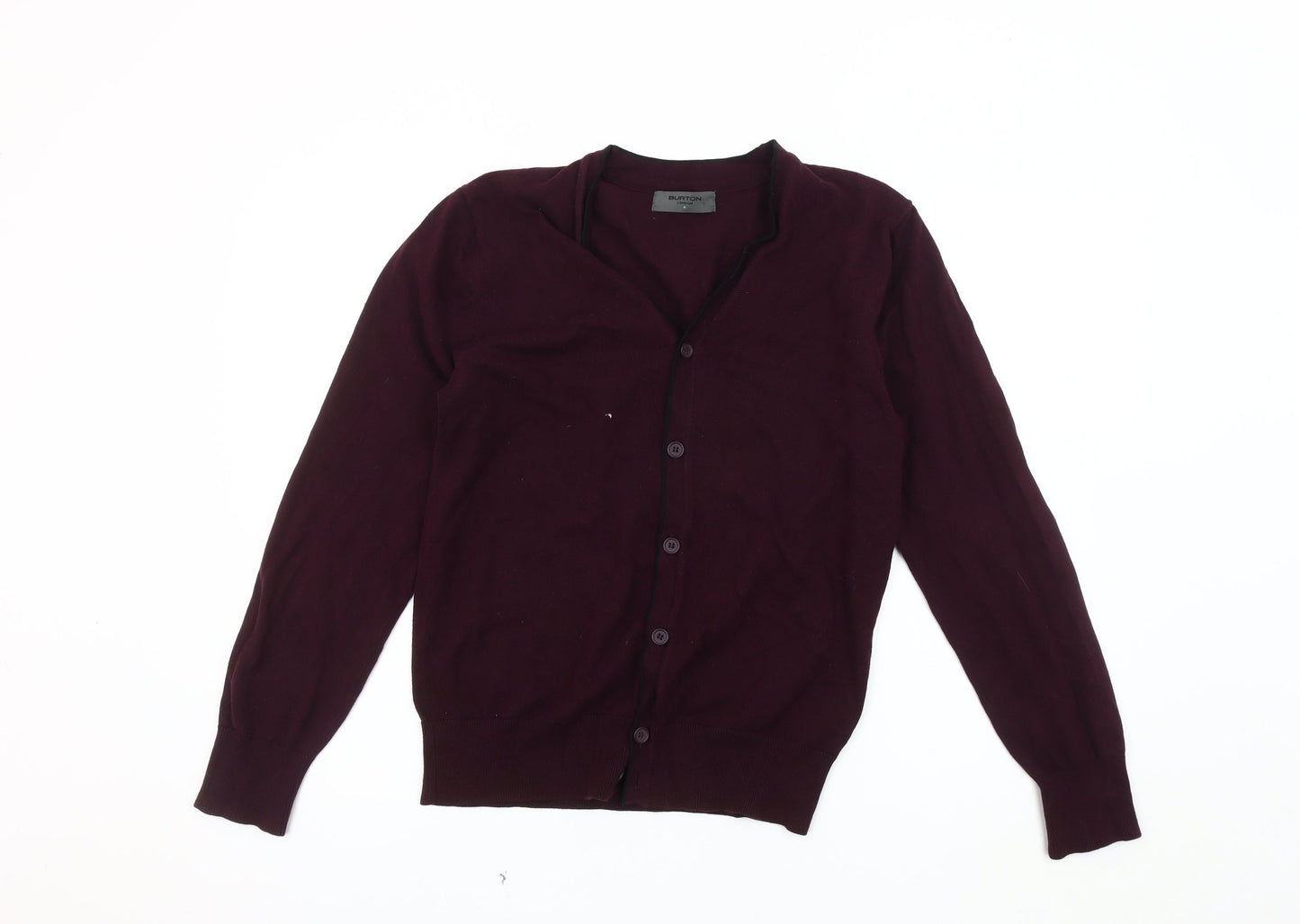 Burton Men's Purple Cardigan, Size S, Casual Knitwear