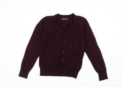 Burton Men's Purple Cardigan, Size S, Casual Knitwear