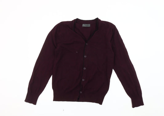 Burton Men's Purple Cardigan, Size S, Casual Knitwear