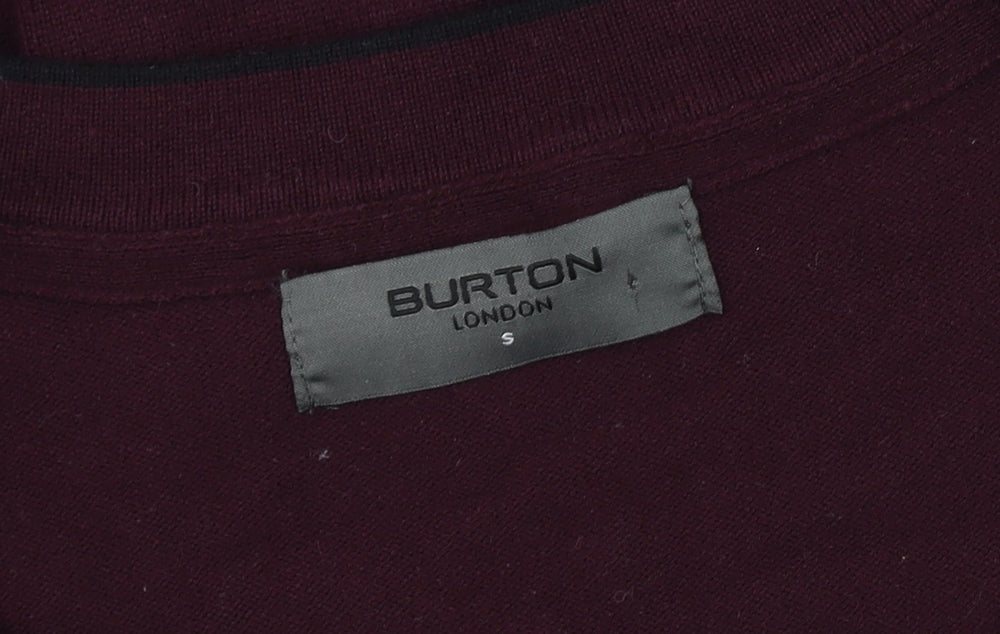 Burton Men's Purple Cardigan, Size S, Casual Knitwear