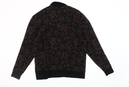 Abercrombie & Fitch Men's Brown Floral Pullover Jumper, L
