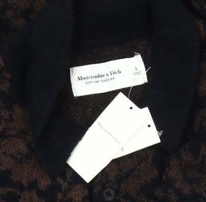 Abercrombie & Fitch Men's Brown Floral Pullover Jumper, L