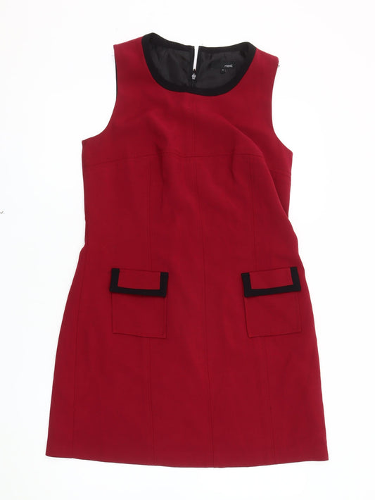 Next Women's Red Shift Dress UK Size 12