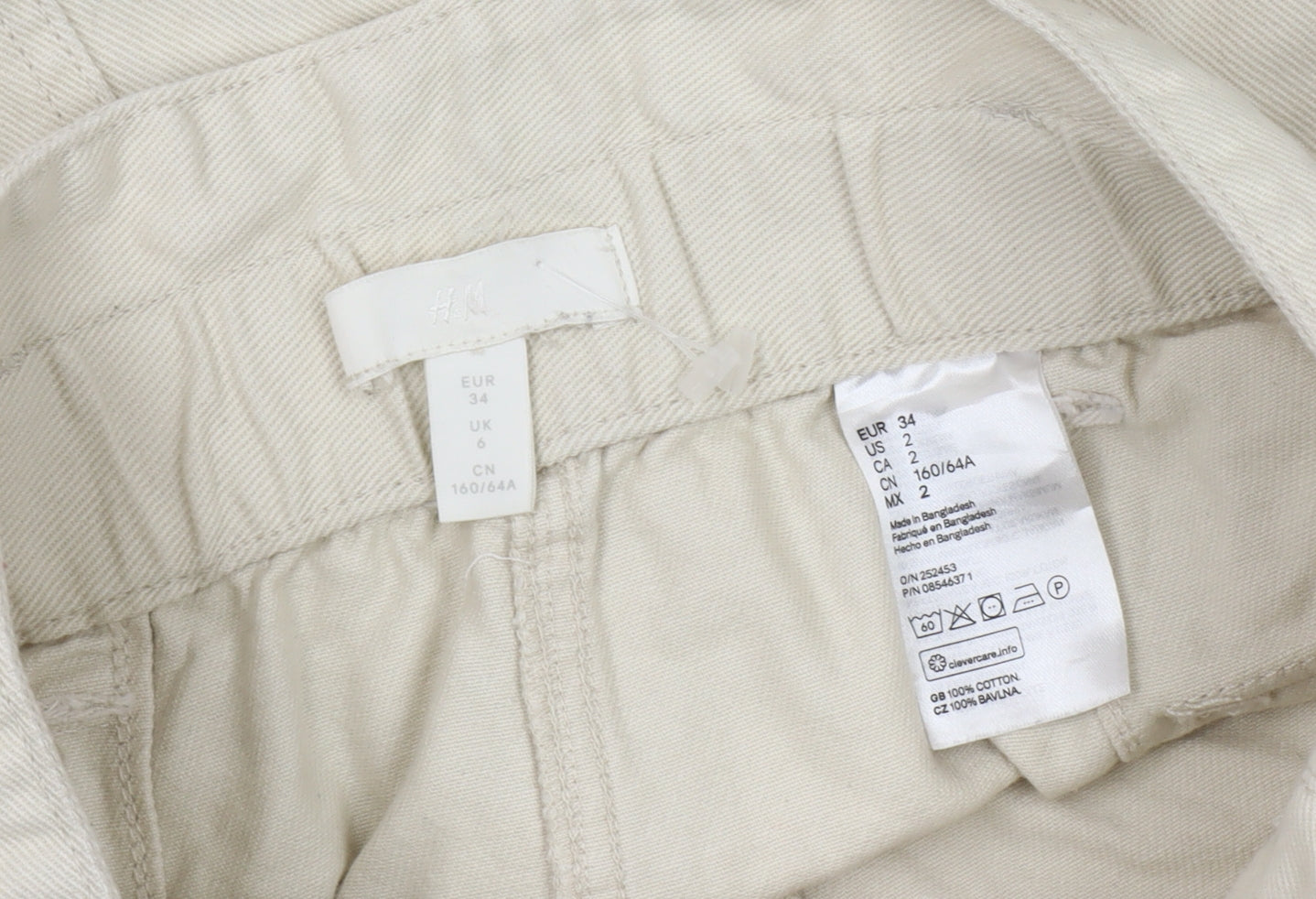 H&M Women’s Beige Cargo Skirt Size 6