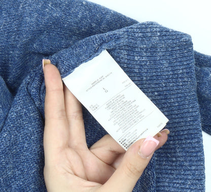 Gap Men's Blue Cotton Crew Neck Pullover Jumper - Size L