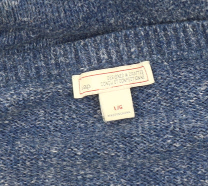 Gap Men's Blue Cotton Crew Neck Pullover Jumper - Size L