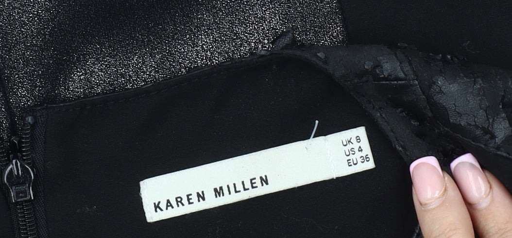 Karen Millen Women's Black Sleeveless Pencil Dress