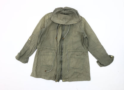 Womens UK Size 14 Bonmarché Green Parka Coat