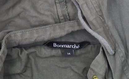 Womens UK Size 14 Bonmarché Green Parka Coat