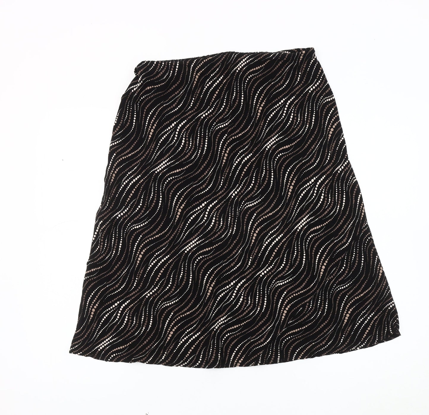 Marks and Spencer Women’s Black Geometric Skirt, Size 14