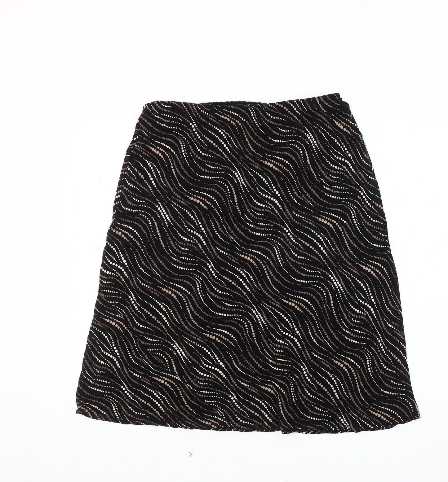 Marks and Spencer Women’s Black Geometric Skirt, Size 14