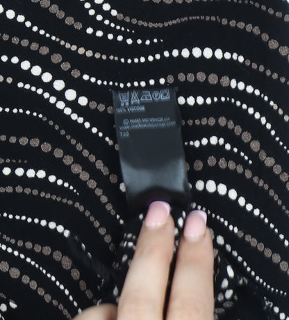 Marks and Spencer Women’s Black Geometric Skirt, Size 14