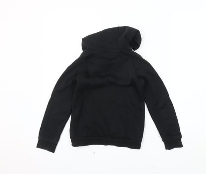 Adidas Boys Black Pullover Hoodie, XS, Logo Accent