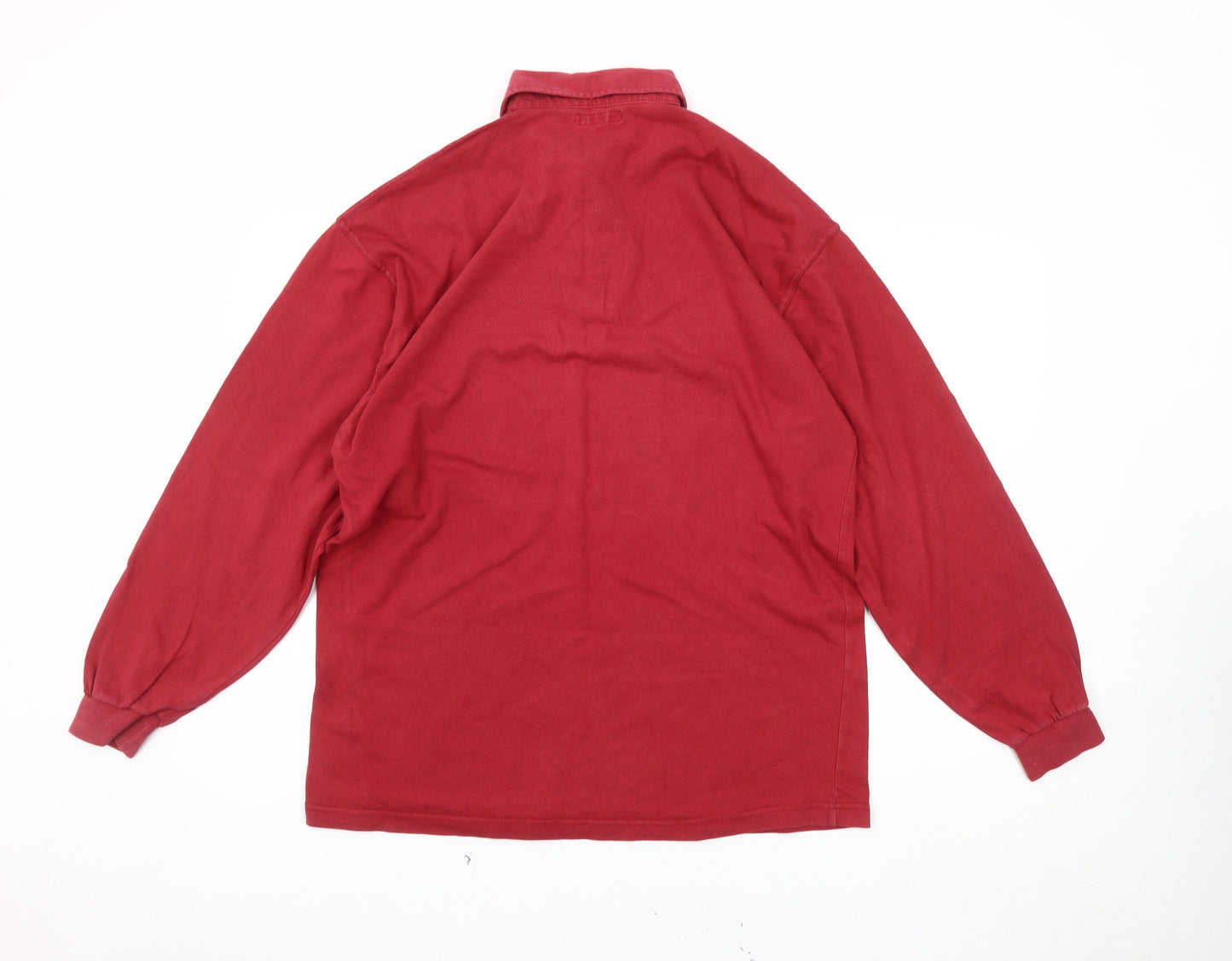 Hawkshead Men's Red Long Sleeve Polo Shirt S