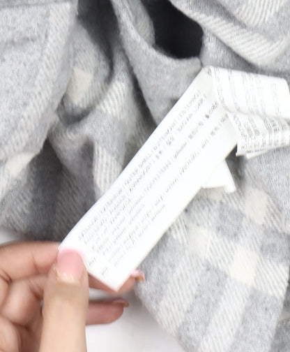 Pull&Bear Women's Grey Plaid Jacket Size S UK