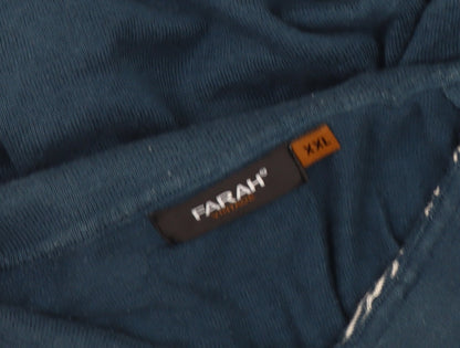 Farah Men's Blue XL Geometric Polo Shirt