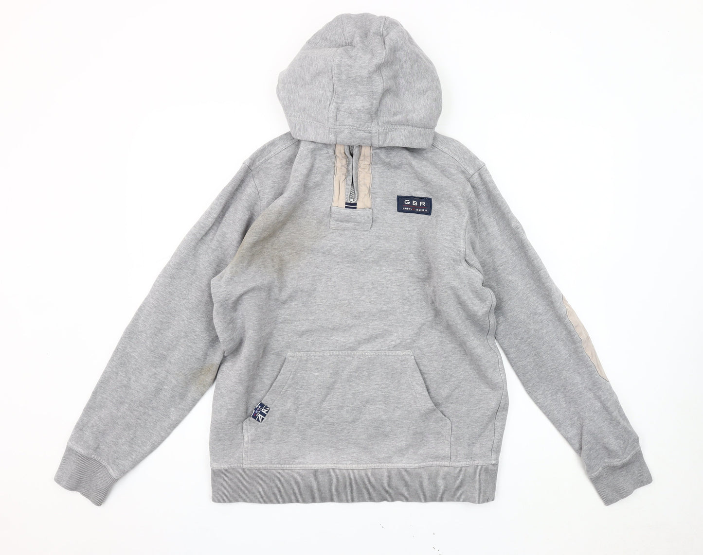 Mens UK Size S Crew Clothing Company Grey Pullover Hoodie